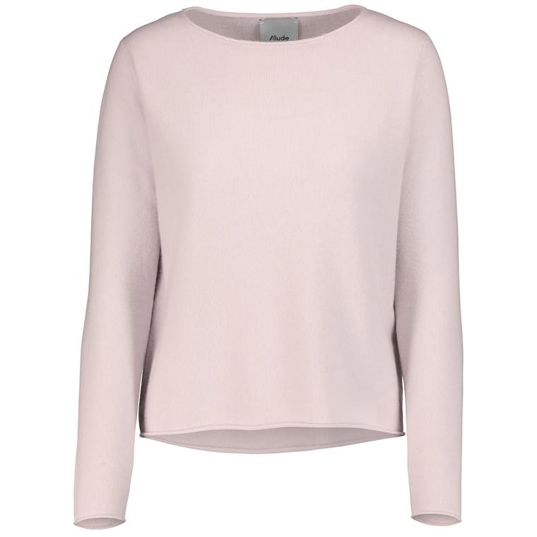 Allude Cashmere Boatneck Sweater, Lyserød